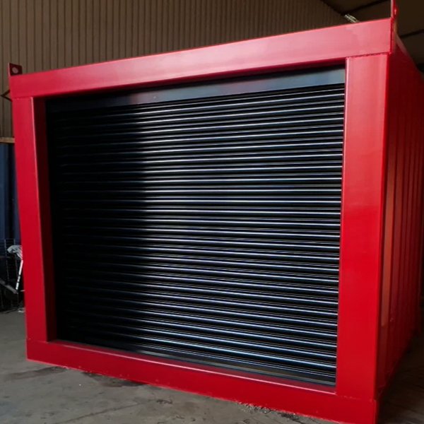 1 6ft Bespoke Roller Shuttered Shipping Container | Secure Motorized Coiling Door
