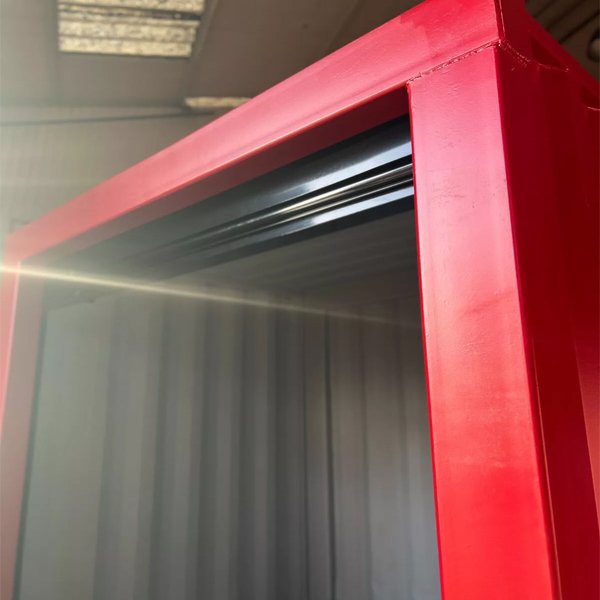 2 6ft Bespoke Roller Shuttered Shipping Container | Secure Motorized Coiling Door