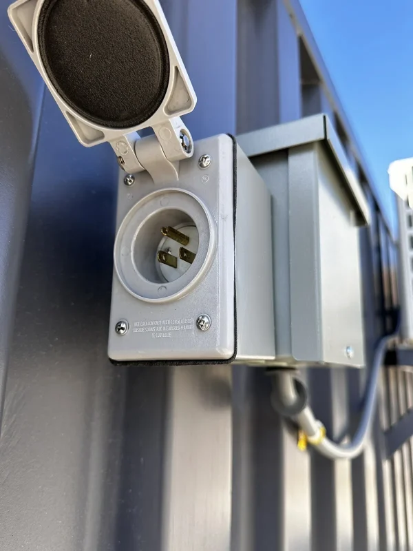 20-ft-20-Slate-Gray-Shiplap-120V-Shipping-Container-Office-Minisplit3 20ft 20’ Slate Gray Shiplap 120V Shipping Container Office Mini Split