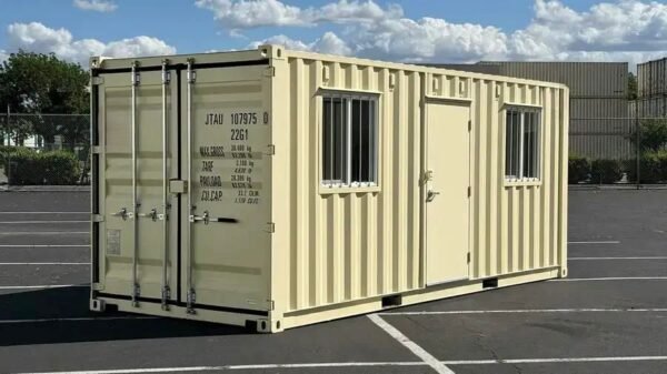 20ft Ground Level Office Container – Portable, Secure & Fully Equipped Onsite Workspace