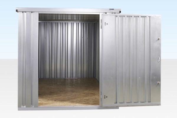 255-4M-Galv_Store_Pack_Front_Open-960x640-1 4m x 2.1m Flat Pack Container Store – Galvanised