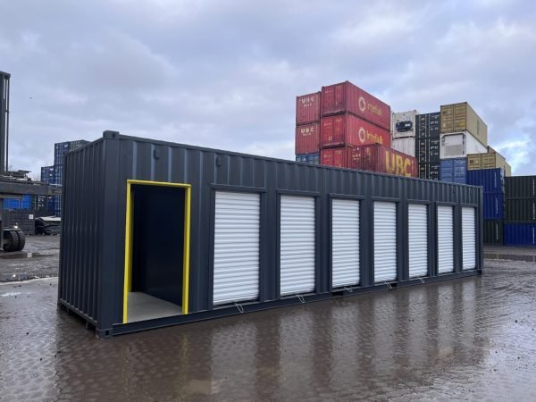 40ft High Cube Multi-Store Container – 7-Bay Self Storage Unit