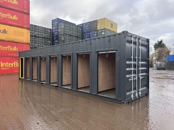 40ft High Cube Multi-Store Container – 7-Bay Self Storage Unit