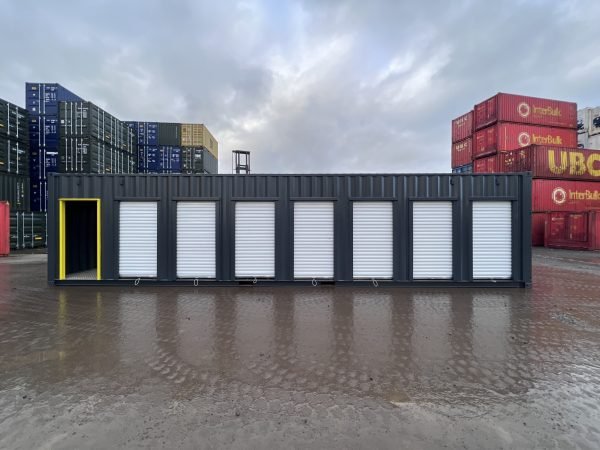 40ft High Cube Multi-Store Container – 7-Bay Self Storage Unit