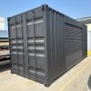 518277105_24084520581203502_1136656330675810502_n 20ft Used Shipping Container – Matte Black w/ 12’ Side Roll-Up Door