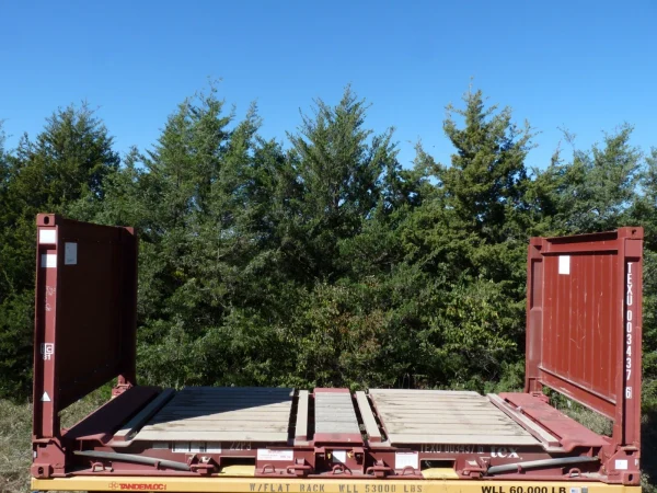 s-l1600-30 20′ Flat Rack Shipping Container – One Trip, For Equipment, Oversize Items